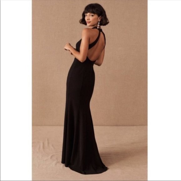 BHLDN Montreal Crepe Maxi Dress Black - Picture 4 of 9